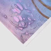 Papier Mousseline Papier Tissu Floral violet et or pour Mariages (Détail)