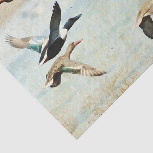 Papier Mousseline Papier Tissu Flying Ducks (Détail)