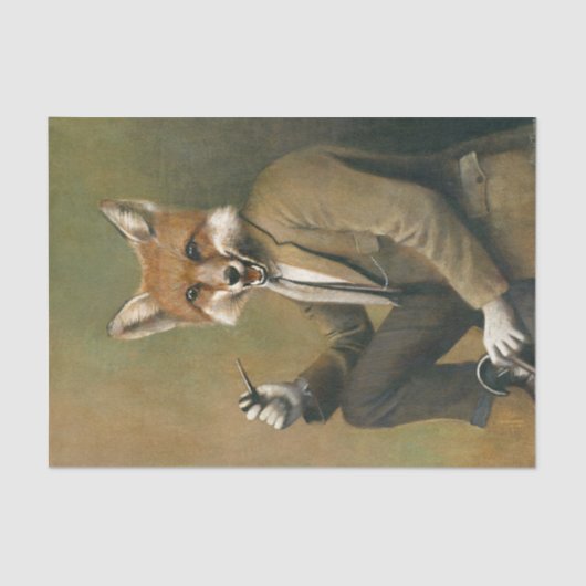 Papier Mousseline Papier Tissu Fox (Recto)