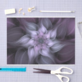 Papier Mousseline Papier Tissu Fractal Fleur Lilac Storm (Artisanat)