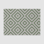 Papier Mousseline Papier Tissu Géométrique Vert Tans (Recto)