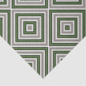 Papier Mousseline Papier Tissu Géométrique Vert Tans (Détail)