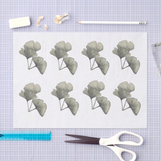 Papier Mousseline Papier Tissu Ginkgo (Artisanat)