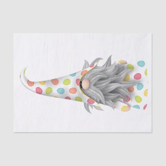 Papier Mousseline Papier Tissu Gnome De Pâques Assisté (Recto)