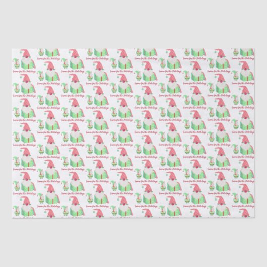 Papier Mousseline Papier Tissu Gnome Holiday (Recto)