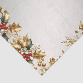 Papier Mousseline Papier Tissu Gold Reindee Holiday (Détail)
