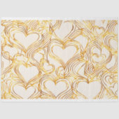 Papier Mousseline Papier Tissu Golden Heart (Recto)