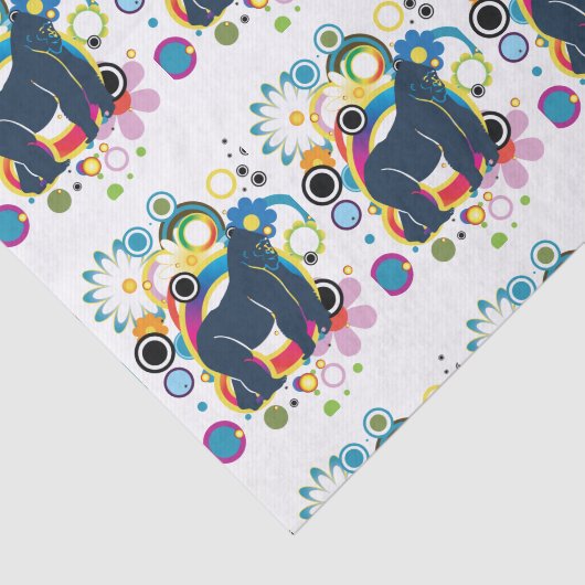 Papier Mousseline Papier Tissu Gorilla Abstrait (Détail)