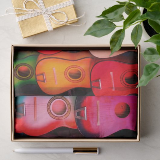 Papier Mousseline Papier Tissu Guitare (Cadeau)