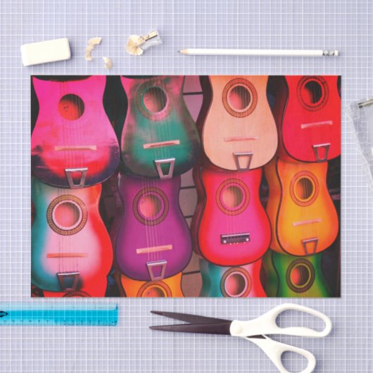 Papier Mousseline Papier Tissu Guitare (Artisanat)