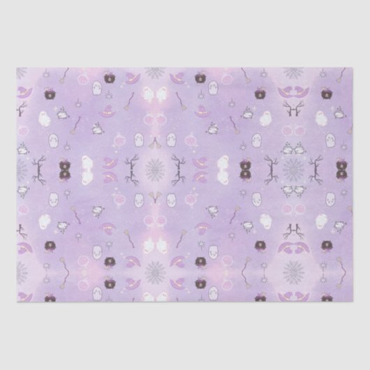 Papier Mousseline Papier Tissu Halloween (Recto)