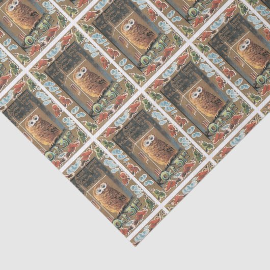 Papier Mousseline Papier Tissu Halloween Owl (Détail)