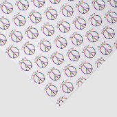 Papier Mousseline Papier Tissu Hippie Peace Rainbow (Détail)