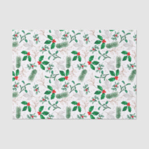 Papier Mousseline Papier Tissu Holiday Holly