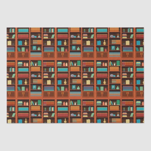 Papier Mousseline Papier Tissu Inspiré de la Librairie pour les amat (Recto)