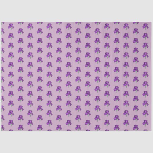 Papier Mousseline Papier Tissu Iris Violet (Recto)
