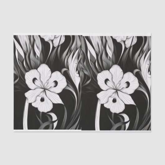 Papier Mousseline Papier Tissu Iris Wild pour emballage (Recto)