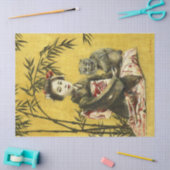 Papier Mousseline Papier Tissu Japonais Geisha Et Demon (Artisanat)