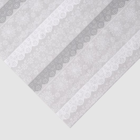 Papier Mousseline Papier Tissu Lace Gris Eyelet (Détail)
