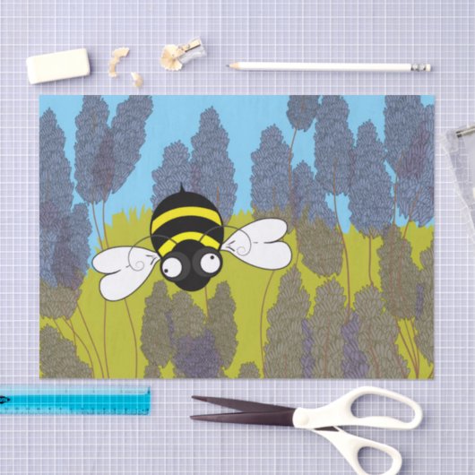 Papier Mousseline Papier Tissu Lavender Bliss (Artisanat)