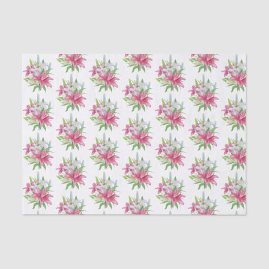 Papier Mousseline Papier Tissu Lily (Recto)