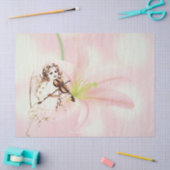 Papier Mousseline Papier Tissu Lily Flower et Angel Giant (Artisanat)