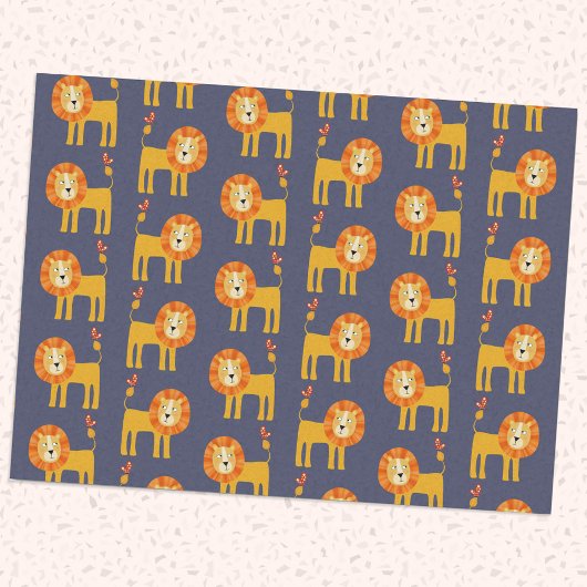 Papier Mousseline Papier Tissu Lion mou