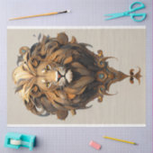 Papier Mousseline Papier Tissu Lion Portrait (Artisanat)