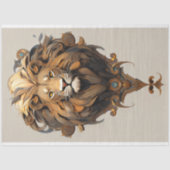 Papier Mousseline Papier Tissu Lion Portrait (Recto)