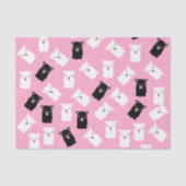 Papier Mousseline Papier Tissu Llama Rose Cute (Recto)