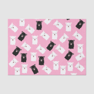 Papier Mousseline Papier Tissu Llama Rose Cute