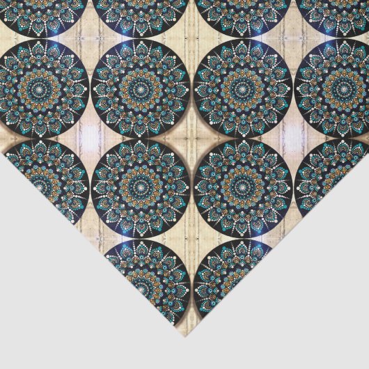 Papier Mousseline Papier Tissu Mandala (Détail)
