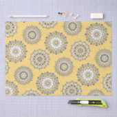 Papier Mousseline Papier Tissu Mandalas Jaune (Artisanat)