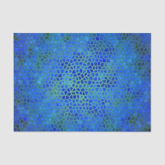 Papier Mousseline Papier Tissu Masqué Dinosaure Bleu (Recto)