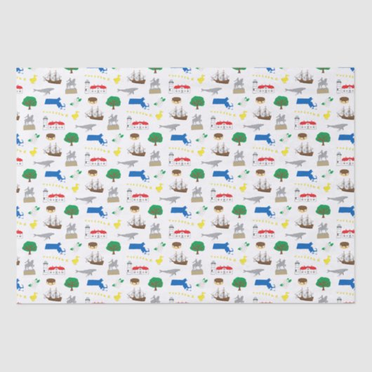 Papier Mousseline Papier Tissu Massachusetts (Recto)