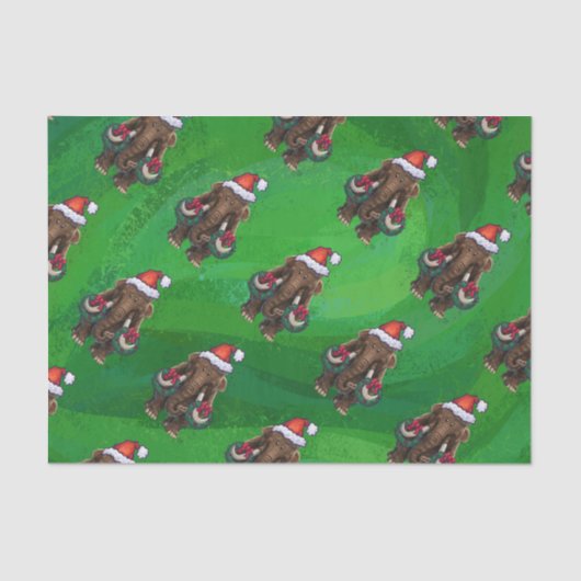 Papier Mousseline Papier Tissu Mastodon de Noël (Recto)