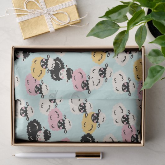 Papier Mousseline Papier Tissu Mélange Mouton (Cadeau)