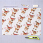 Papier Mousseline Papier Tissu Merry&Bright Cute Reinder (Artisanat)