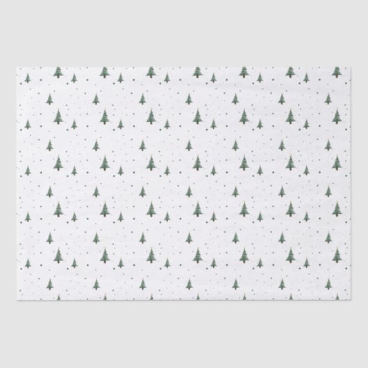 Papier Mousseline Papier Tissu Mini-Noël Arbre (Recto)