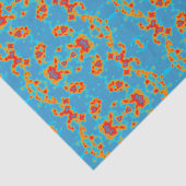 Papier Mousseline Papier Tissu Moderne Turquoise Or (Détail)