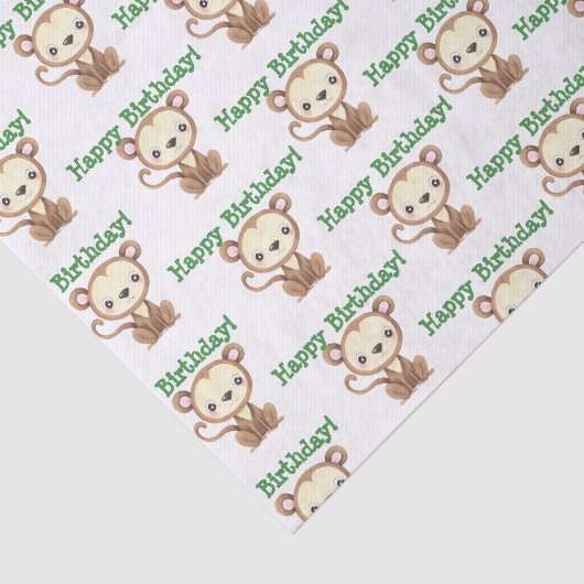 Papier Mousseline Papier Tissu Monkey Jungle (Détail)