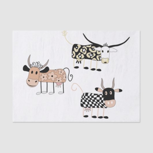 Papier Mousseline Papier Tissu Moo (Recto)