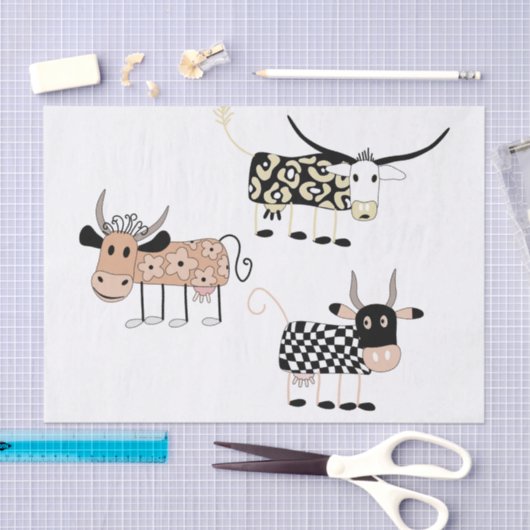 Papier Mousseline Papier Tissu Moo (Artisanat)