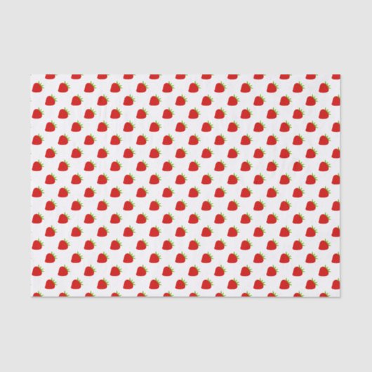 Papier Mousseline Papier Tissu Motif à la fraise mûre (Recto)