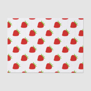 Papier Mousseline Papier Tissu Motif à la fraise mûre