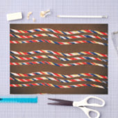 Papier Mousseline PAPIER TISSU MOTIF Brown JAPONAIS WOODBLOCK (Artisanat)