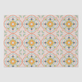 Papier Mousseline Papier Tissu Motif Carrelage marocain (Recto)