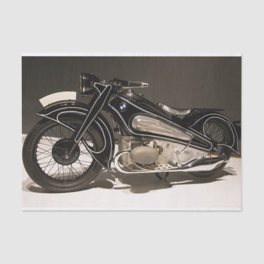 Papier Mousseline Papier tissu motocyclette vintage (Recto)