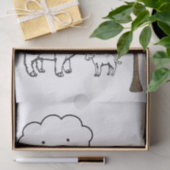 Papier Mousseline Papier Tissu Mouton Palm Arbre Cloud (Cadeau)