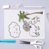 Papier Mousseline Papier Tissu Mouton Palm Arbre Cloud (Artisanat)